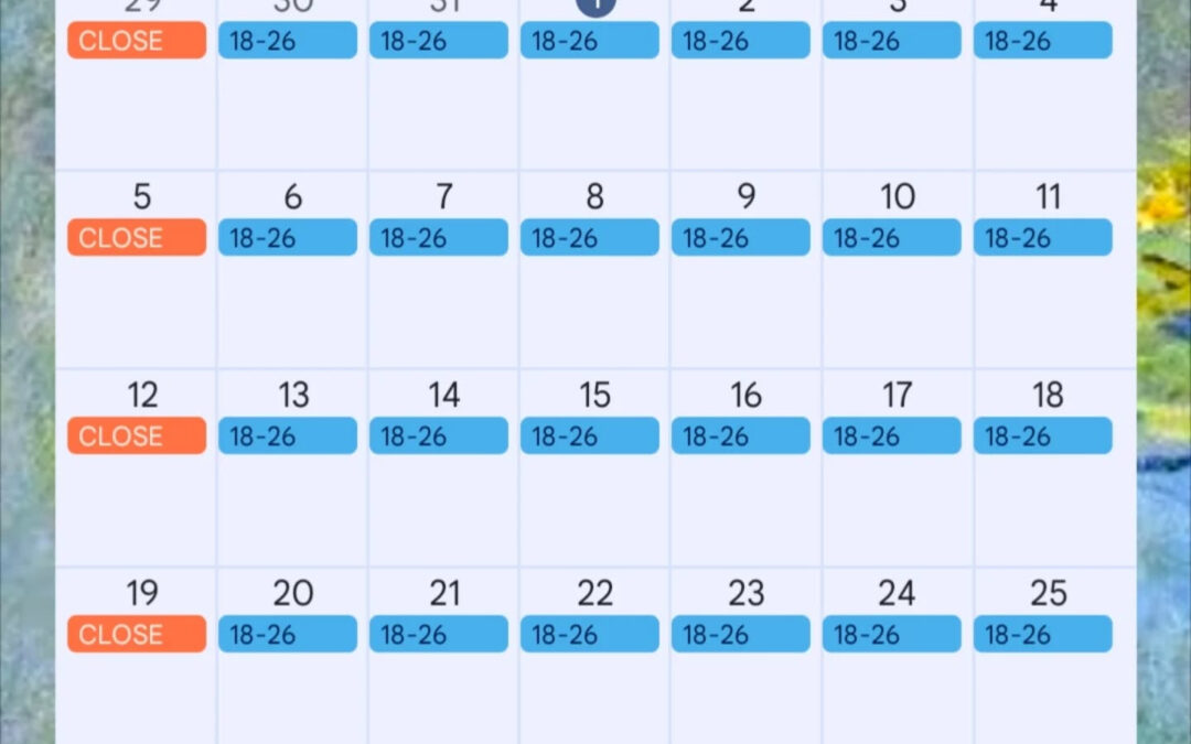 4月のカレンダーでござんす